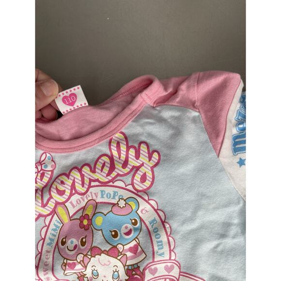 Mezzo Piano Short Sleeve One Piece Dress Pastel Pink Blue 110CM Japan Kawaii - Picture 3 of 7